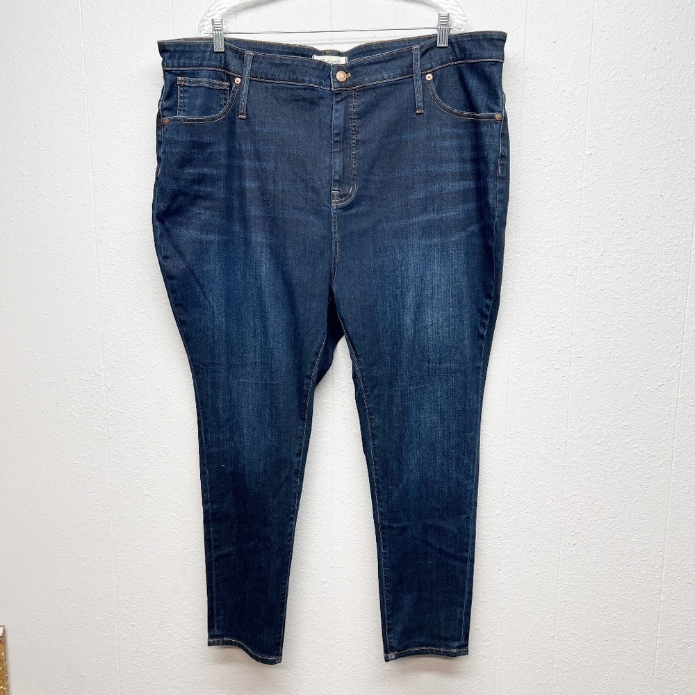 Madewell Curvy High Rise Skinny Dark Wash Blue Jeans Womens 37P
